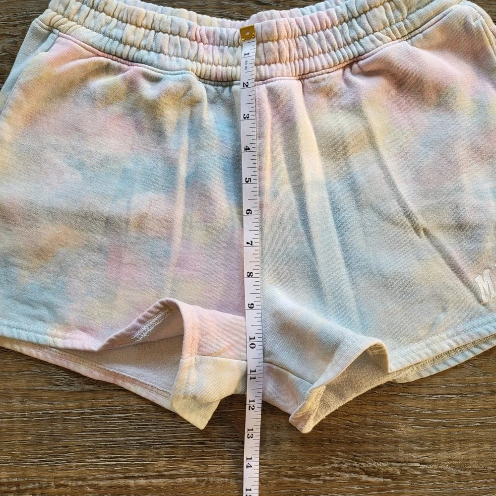 Hollister Malibu Tie Dye Sweat Shorts Ultra High Rise Pastel Fleece Small